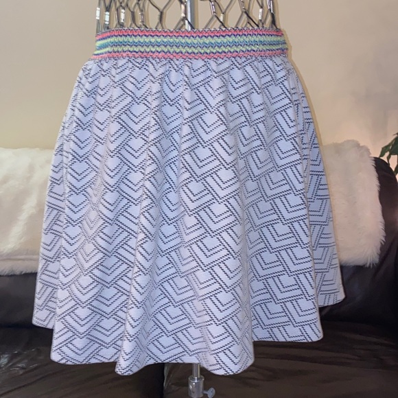 Anthropologie Potters Pot Abstract Mini Skirt Size XL Black & White - Picture 3 of 10